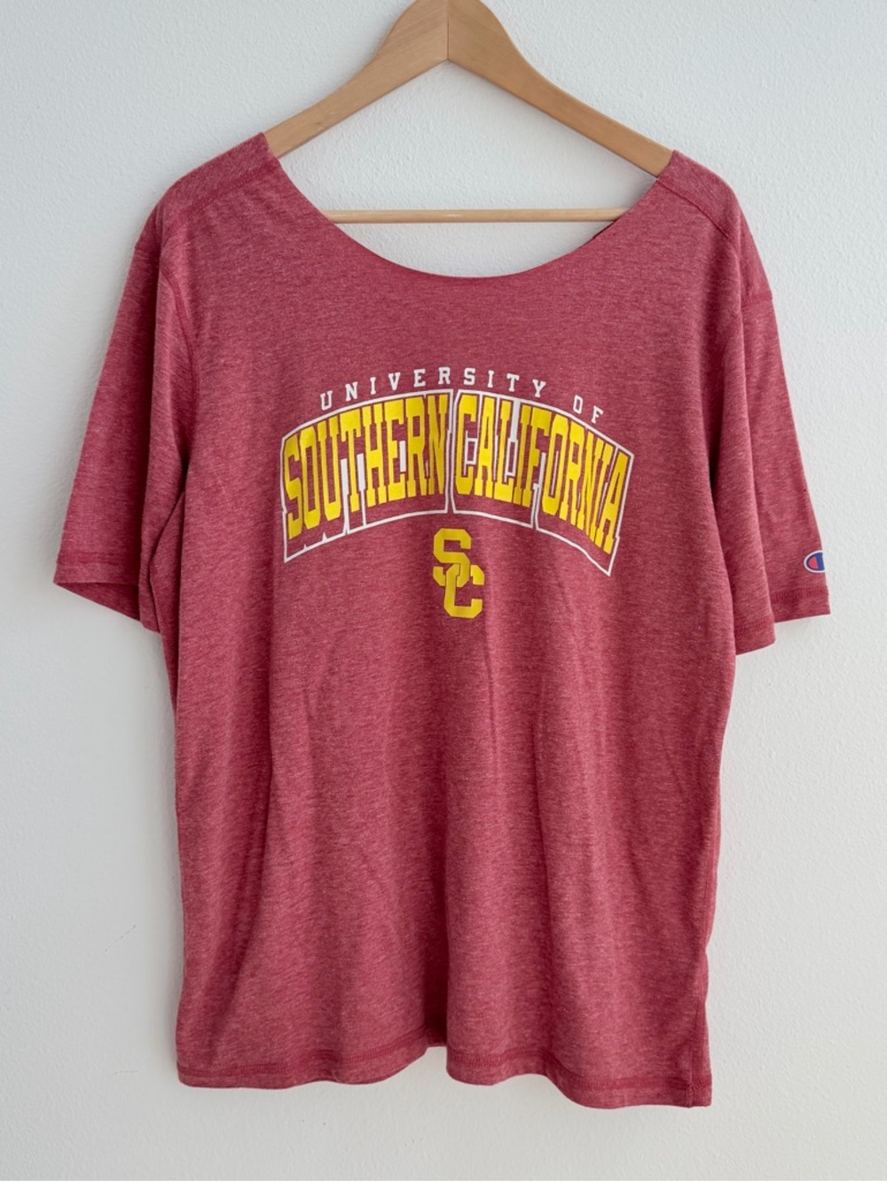 USC Trojans off-the-shoulder t-shirt